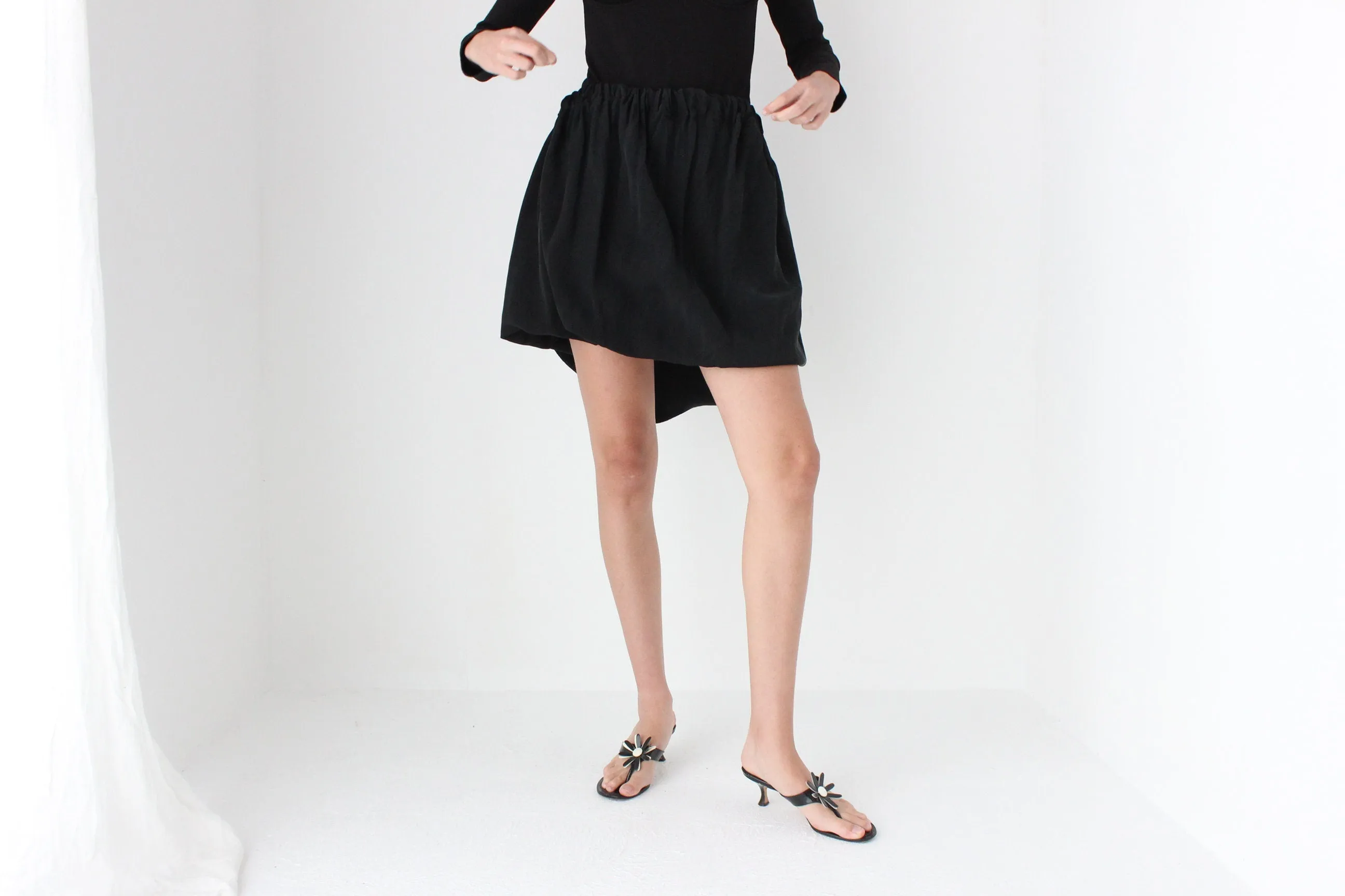 2000s Experimental Silk Bubble Skirt