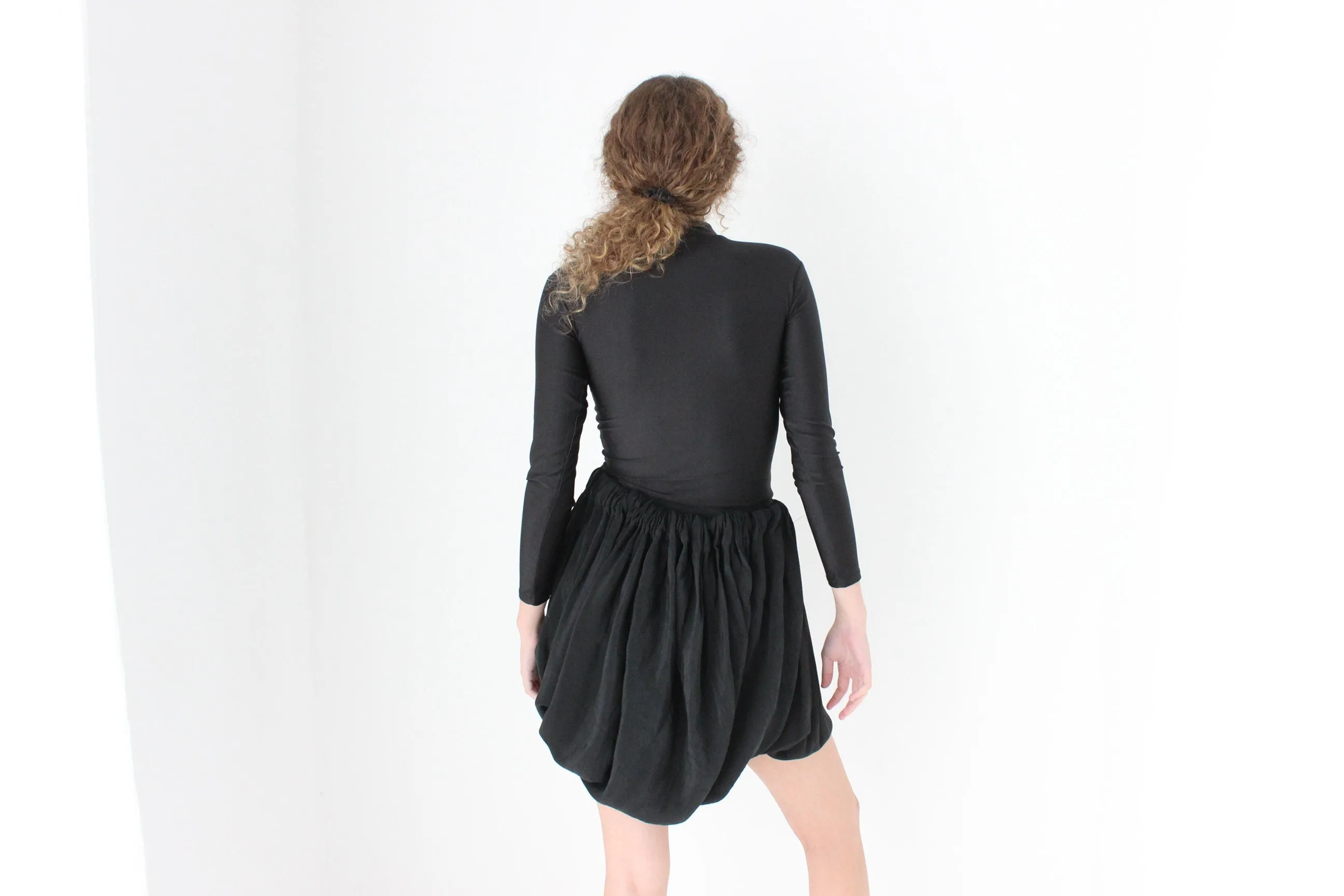 2000s Experimental Silk Bubble Skirt