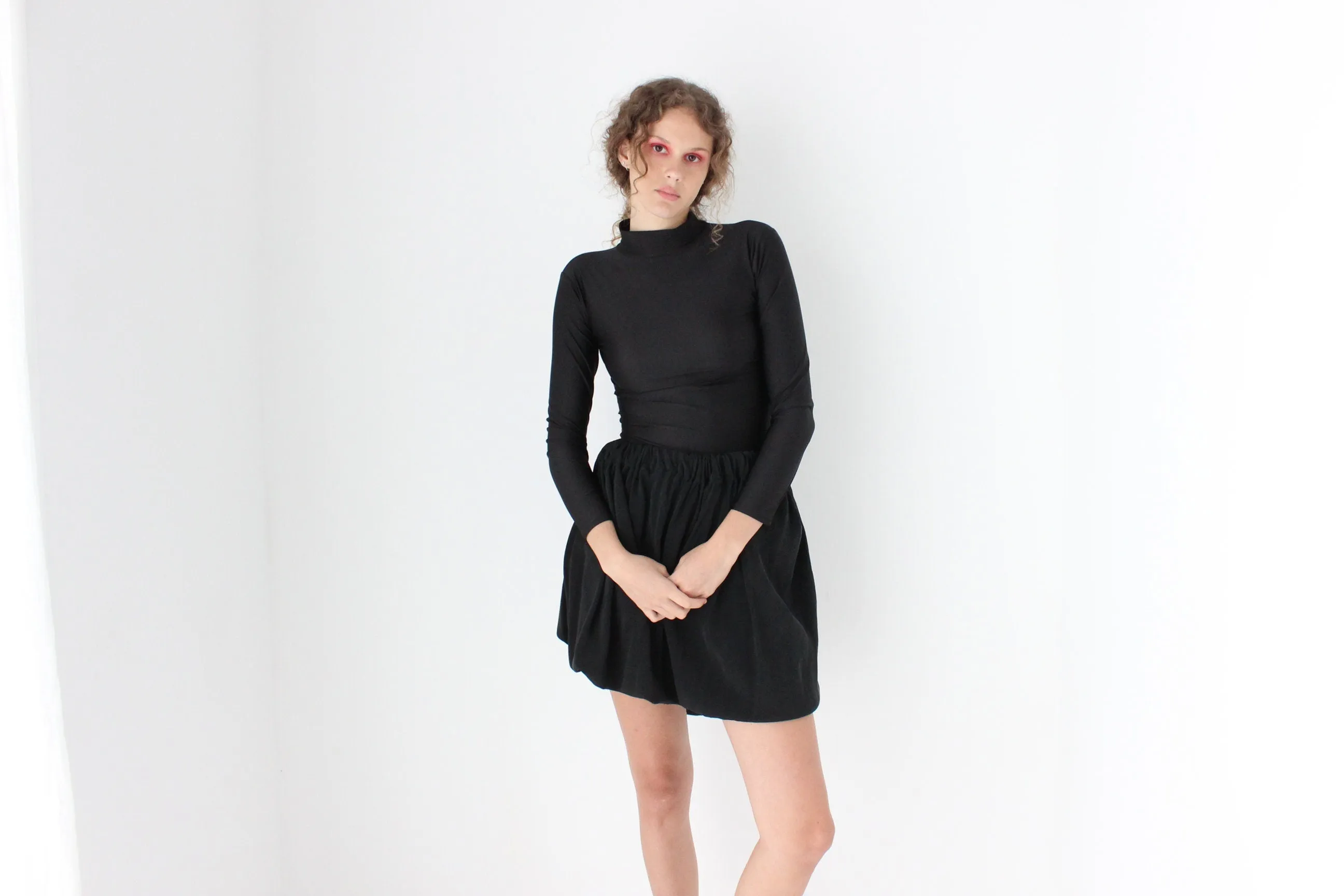 2000s Experimental Silk Bubble Skirt