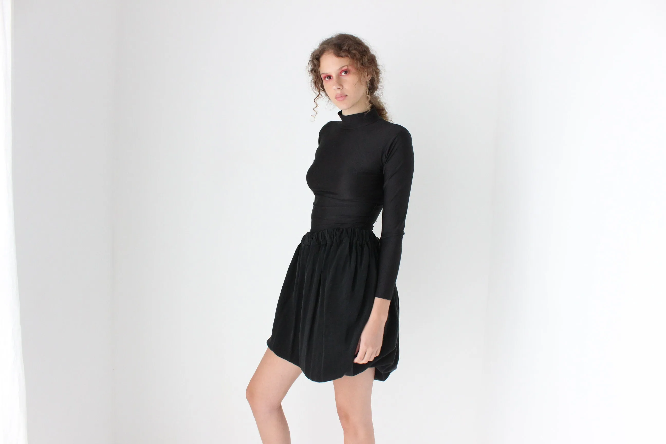 2000s Experimental Silk Bubble Skirt