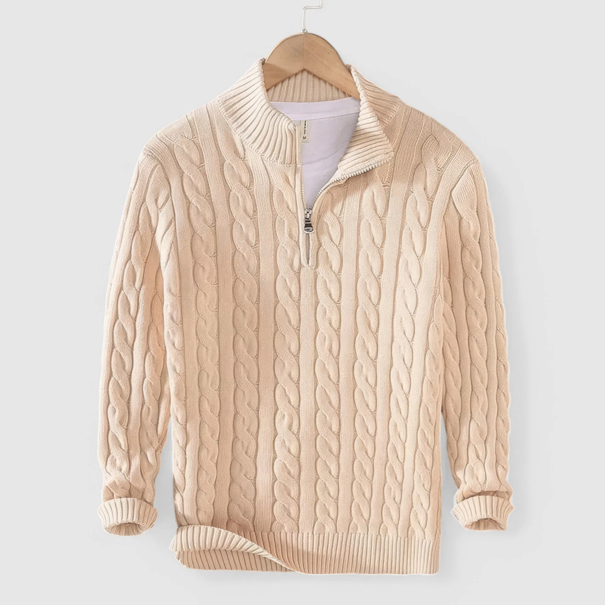 Achille | Zip-Up Knit Sweater