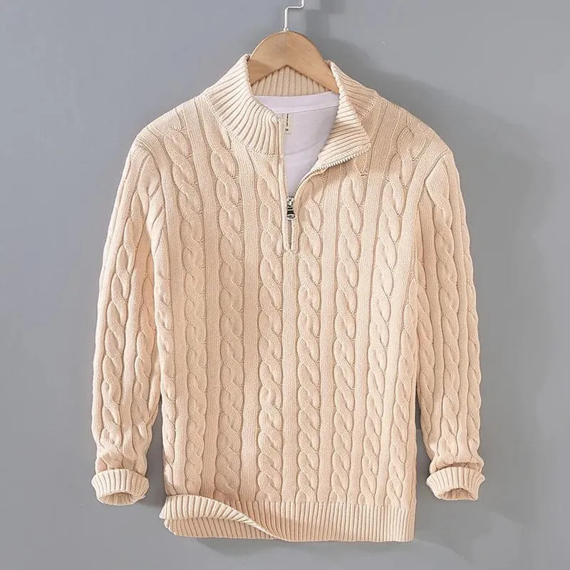 Achille | Zip-Up Knit Sweater