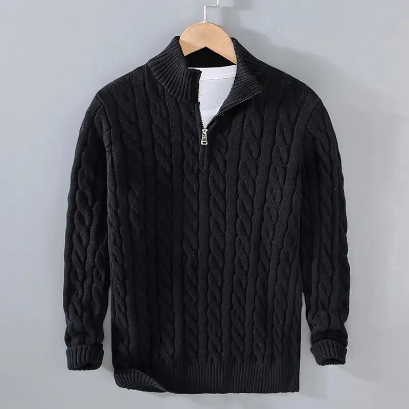Achille | Zip-Up Knit Sweater