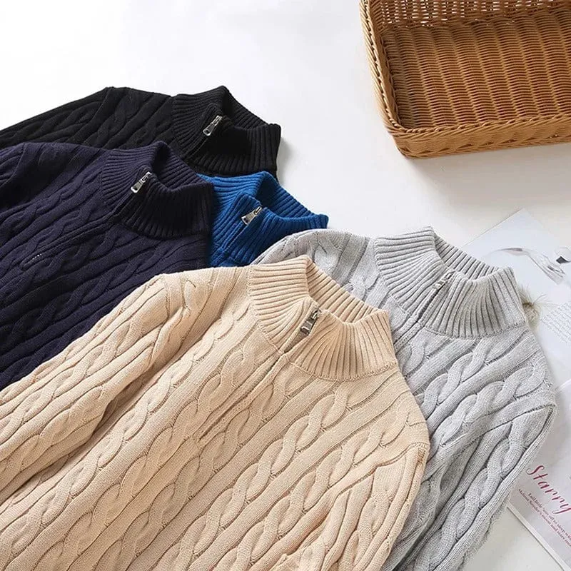 Achille | Zip-Up Knit Sweater