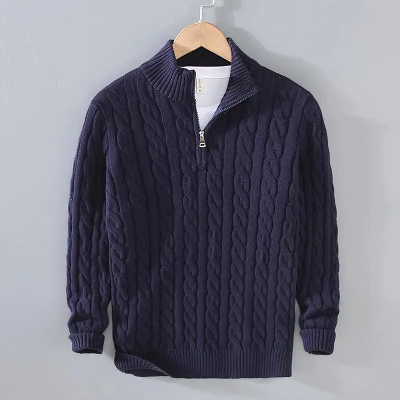 Achille | Zip-Up Knit Sweater