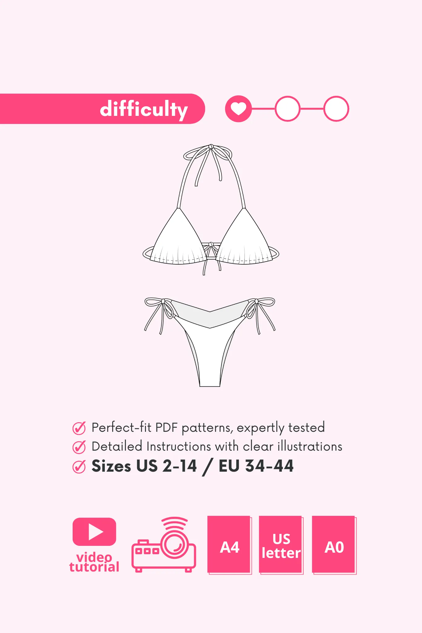 ALLEIA - Bikini Set Pattern