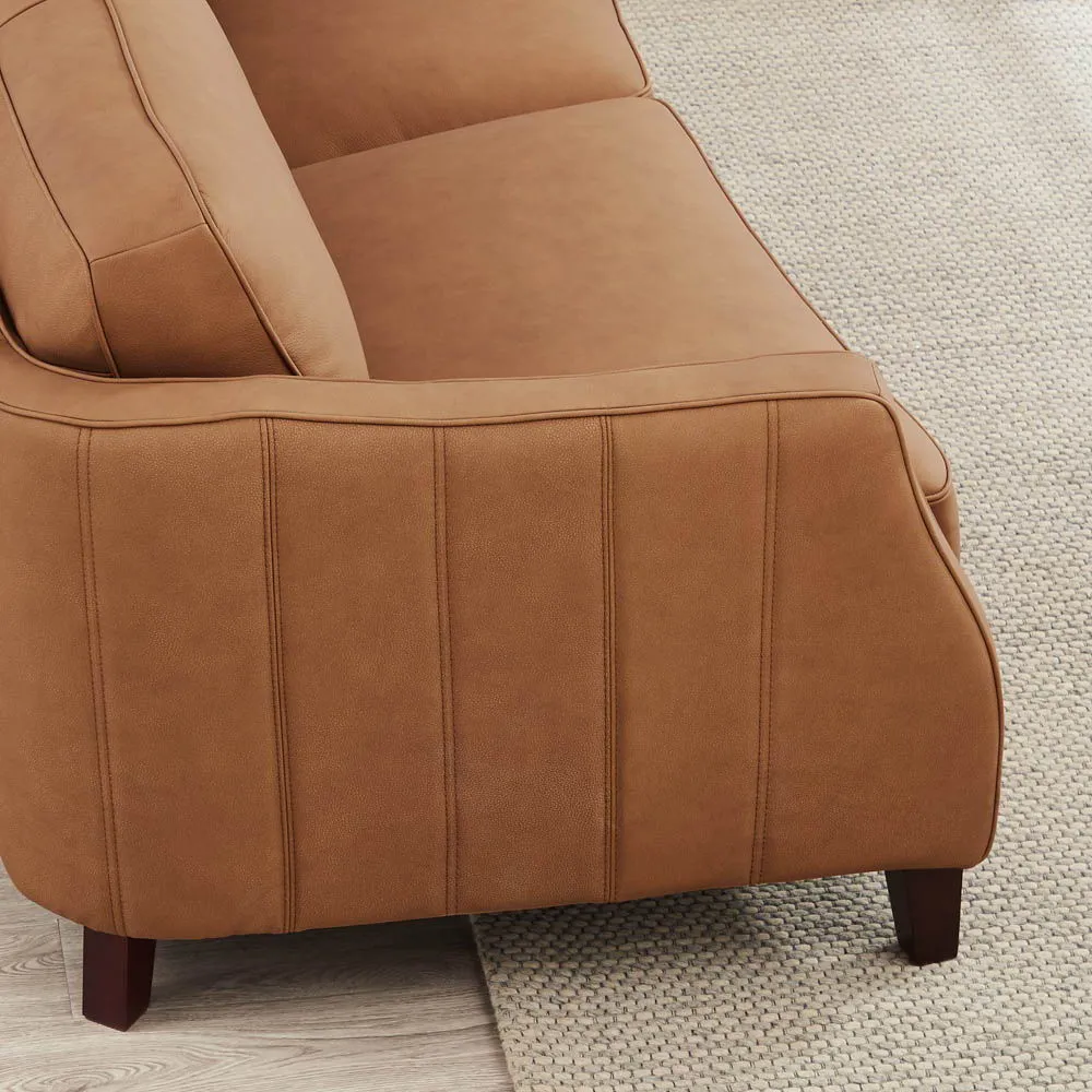 Aria-Top Grain Leather Sofa Couch - Brown by Couch.com