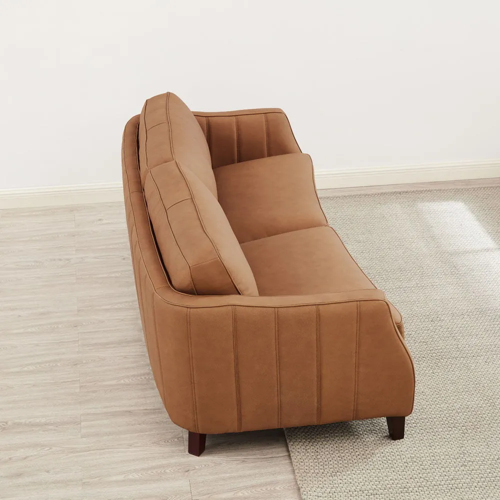 Aria-Top Grain Leather Sofa Couch - Brown by Couch.com