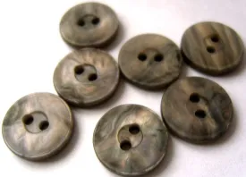 B0098 15mm Grey and Iridescent Shimmery 2 Hole Button