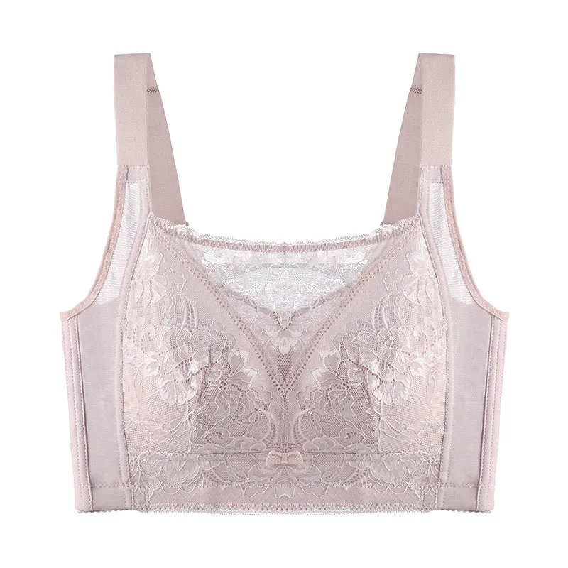 Big breasts make you look smaller, full cup, ultra-thin, breast binder, side breasts, anti-sagging, gathered, large size women's bra