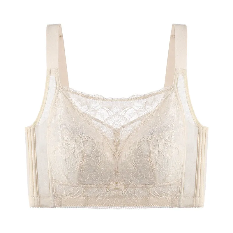 Big breasts make you look smaller, full cup, ultra-thin, breast binder, side breasts, anti-sagging, gathered, large size women's bra