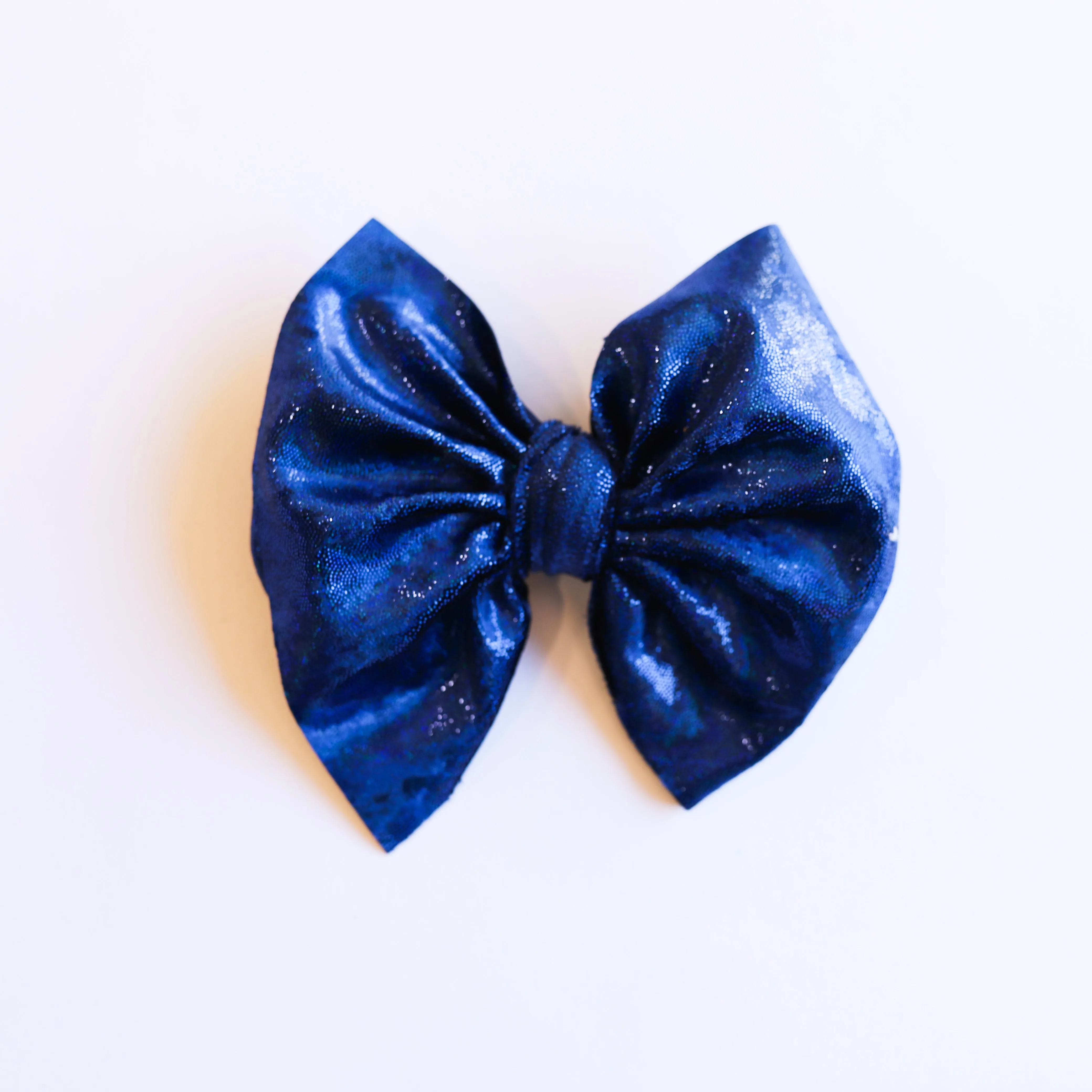 Blue Shimmery Velvet Bow