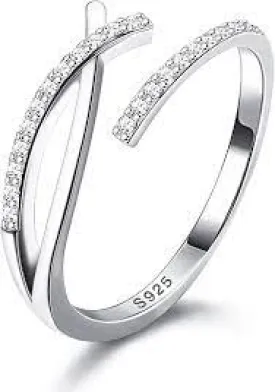 CZ Open adjustable Ring