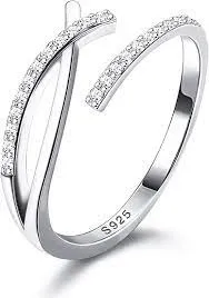 CZ Open adjustable Ring