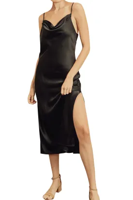 Elegant Black Midi Dress