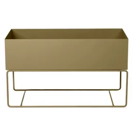 Ferm Living Outdoor Plant Box Large Olive Green