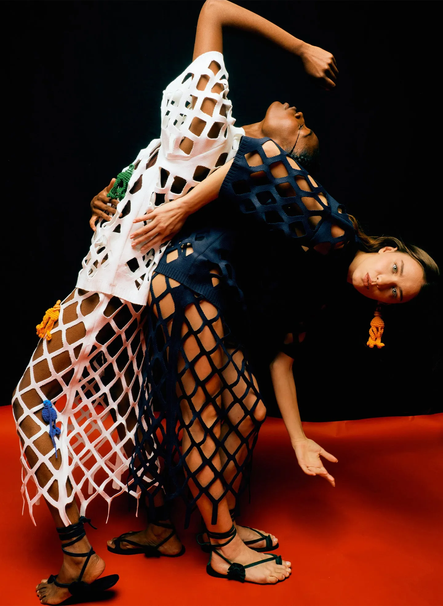 Fishnet Macrame Oversized T-Shirt