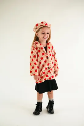 Fleece Heart & Dot Shacket w/Hat