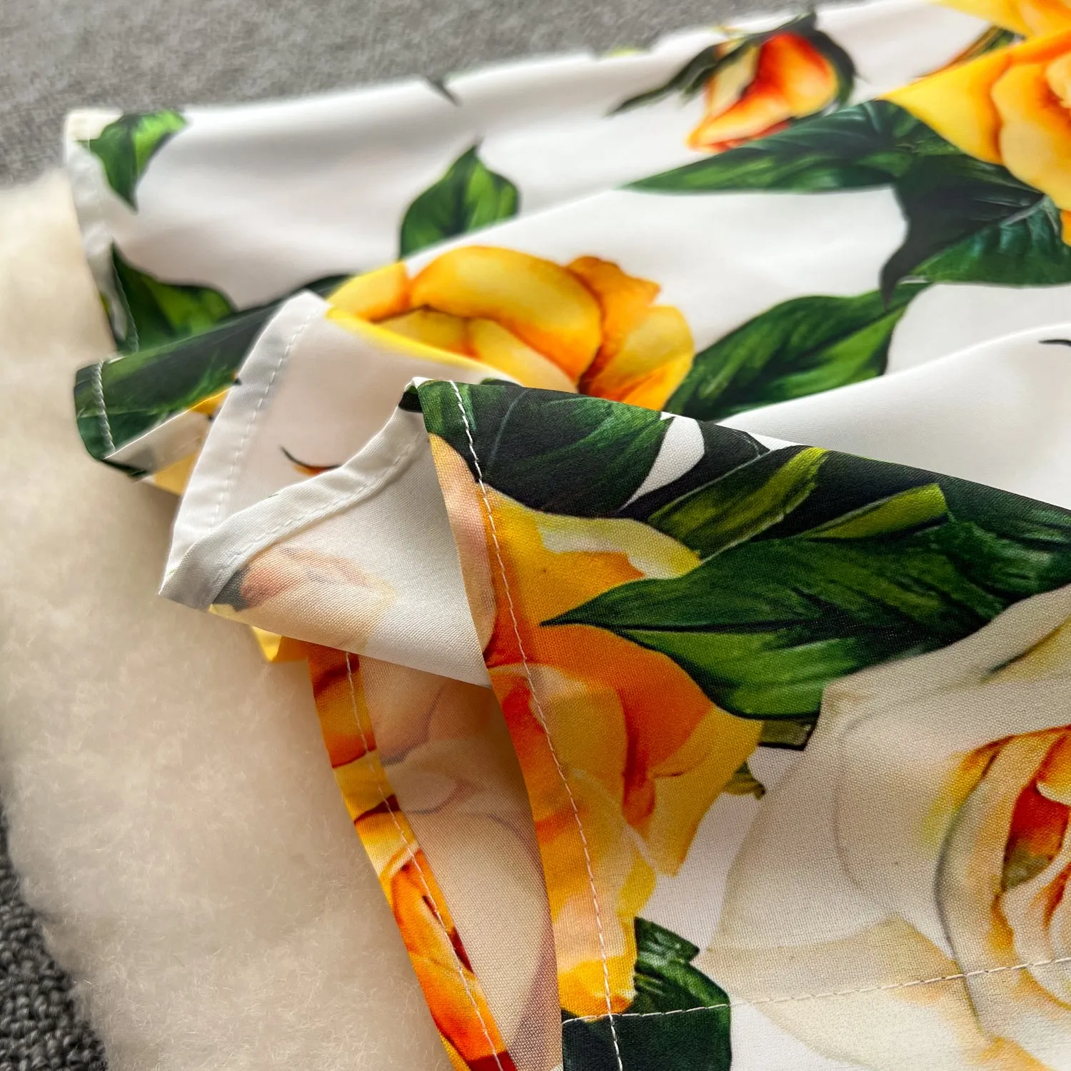 Floral Printed Single-breasted Slip Dress