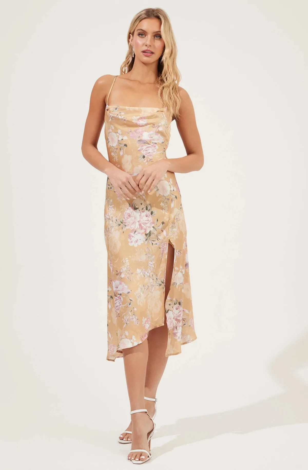 GAIA FLORAL MIDI DRESS
