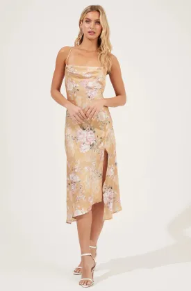 GAIA FLORAL MIDI DRESS