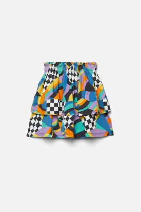 Get A Clue Kids Tiered Jersey Skirt
