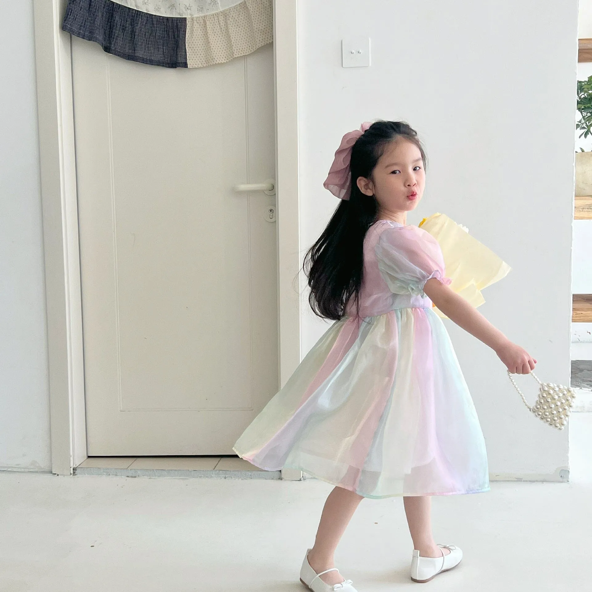 Glossy Pastel Rainbow Dress