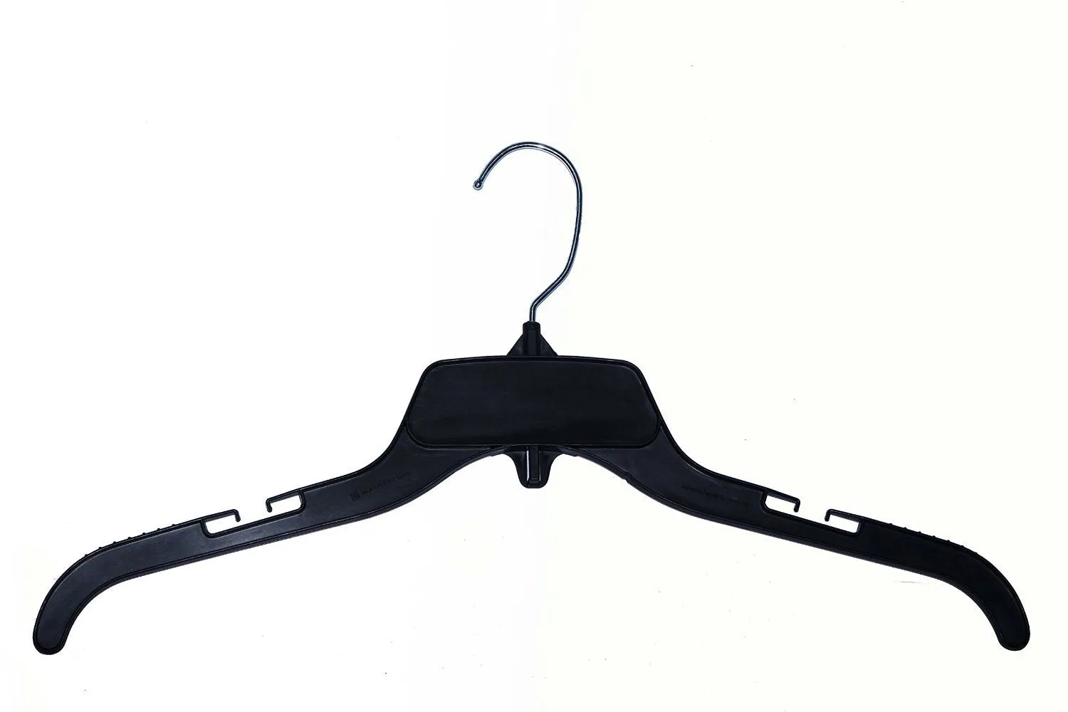 HOUSE DAY Unbreakable Top Hangers - 17" 200pcs Plastic Hangers Black with Polished Swivel Hooks - for T Shirt Blouse Jacket Coat Sweater & More- Plastic Top Hanger #1