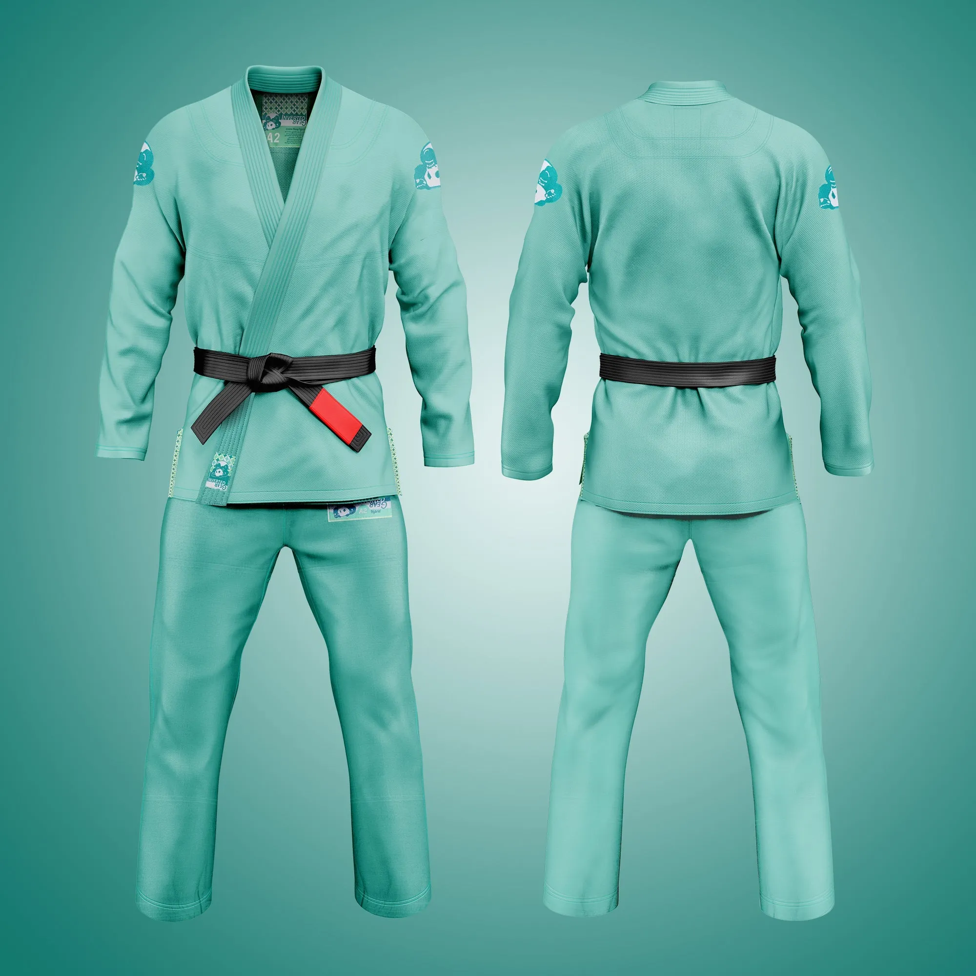 Inverted Gear Hybrid BJJ Gi - Mint/Green Womens