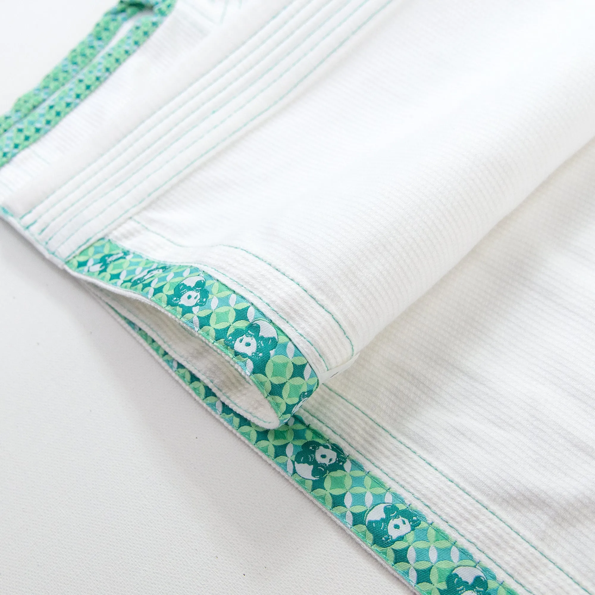 Inverted Gear Hybrid BJJ Gi - White/Green