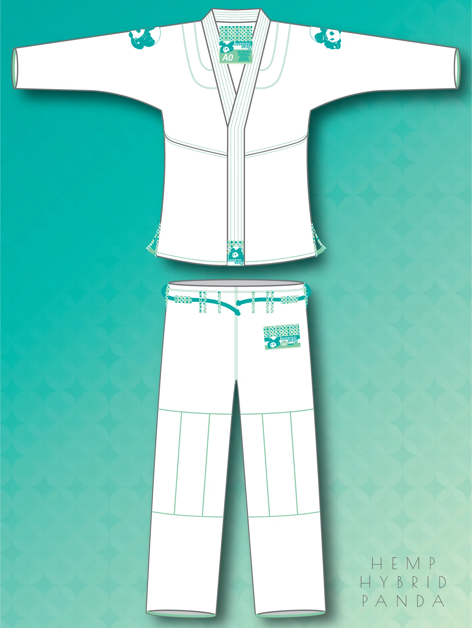 Inverted Gear Hybrid BJJ Gi - White/Green