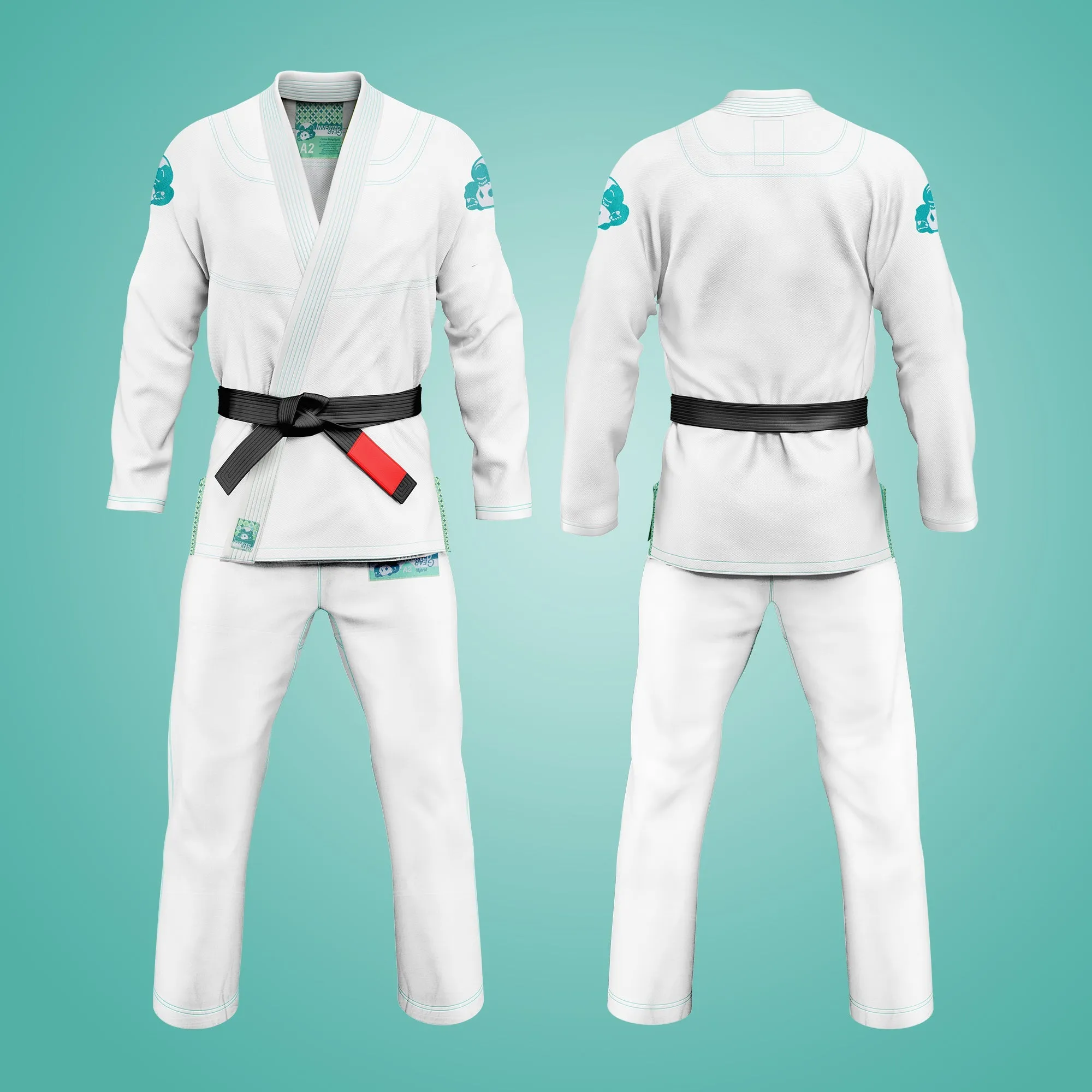 Inverted Gear Hybrid BJJ Gi - White/Green