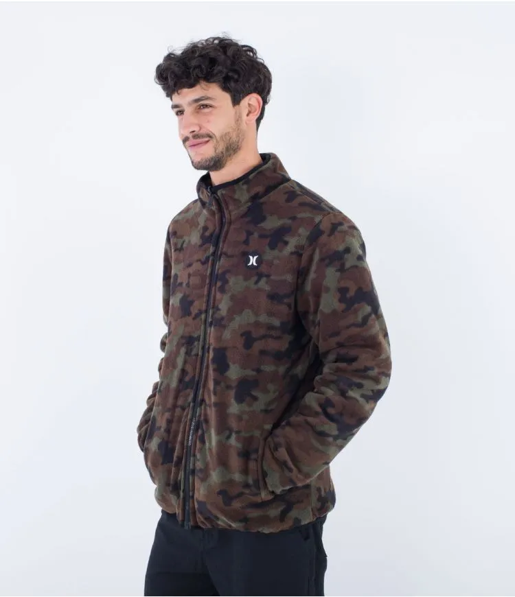 Juniper Reversible Fleece Jacket in Olive