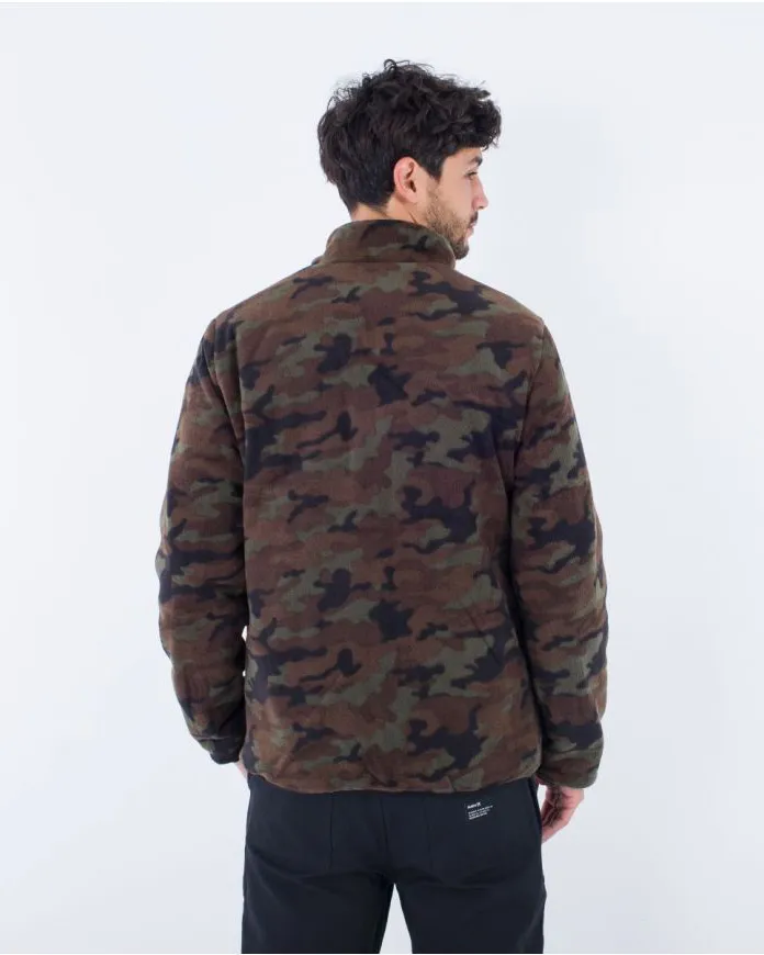Juniper Reversible Fleece Jacket in Olive