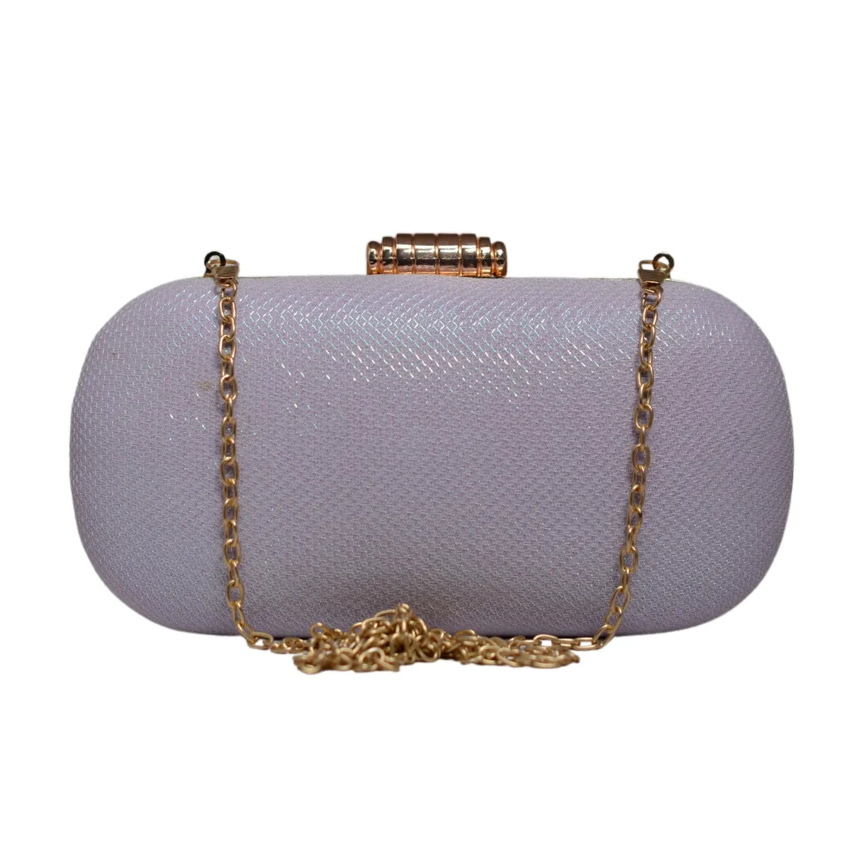 Lavender Shimmery Fabric Clutch