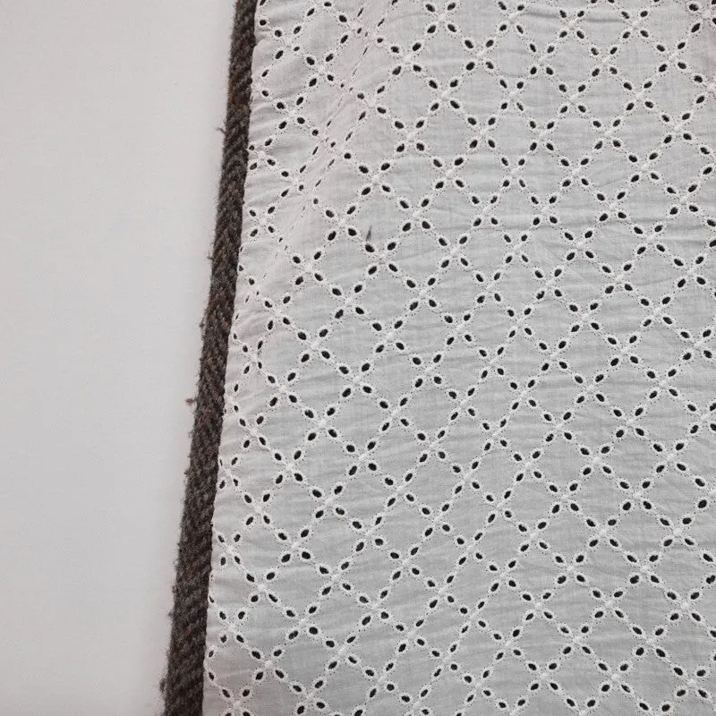 layered lace / tweed skirt