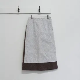 layered lace / tweed skirt