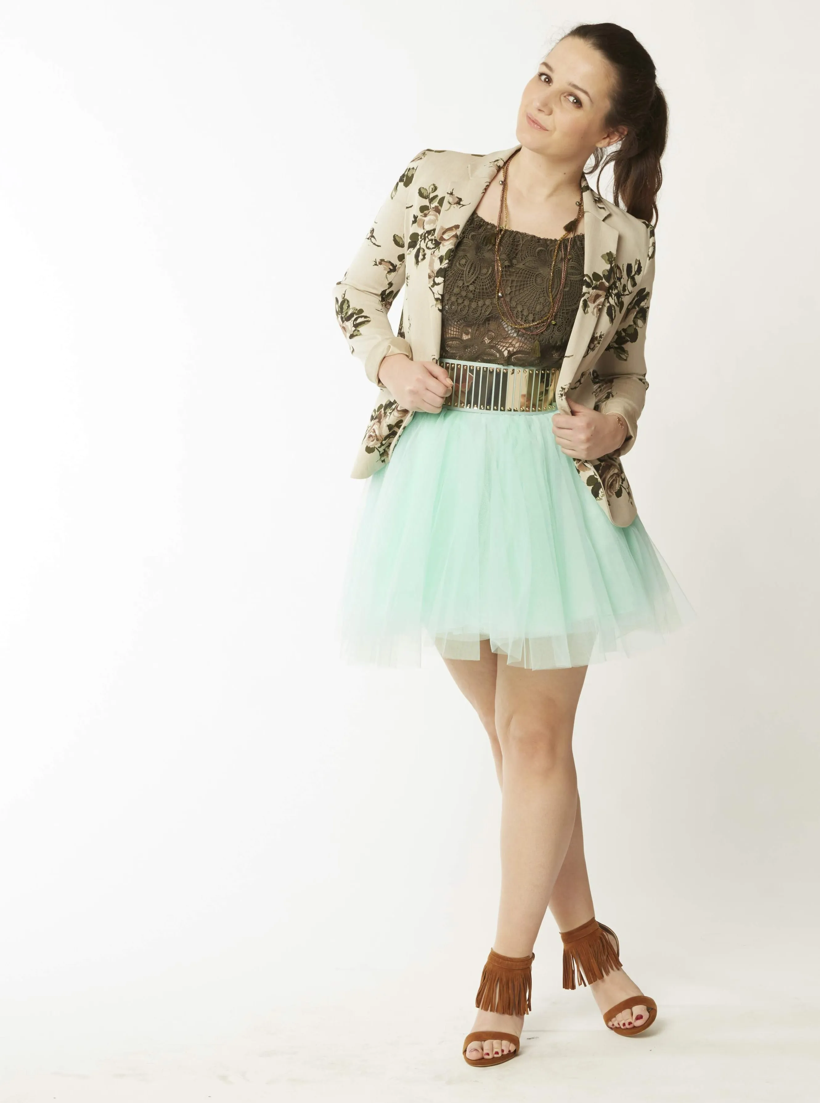 Mini Mint Tulle Skirt