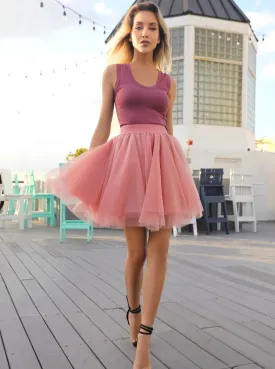 Mini Vieux Rose Tulle Skirt