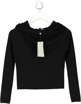 Mint Velvet Black Knit Bardot Jumper UK S