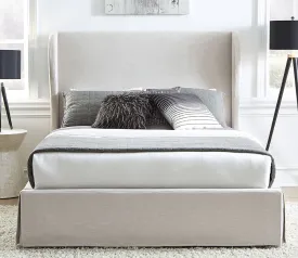 Modus Furniture Hera Upholstered Skirted Storage Panel Bed