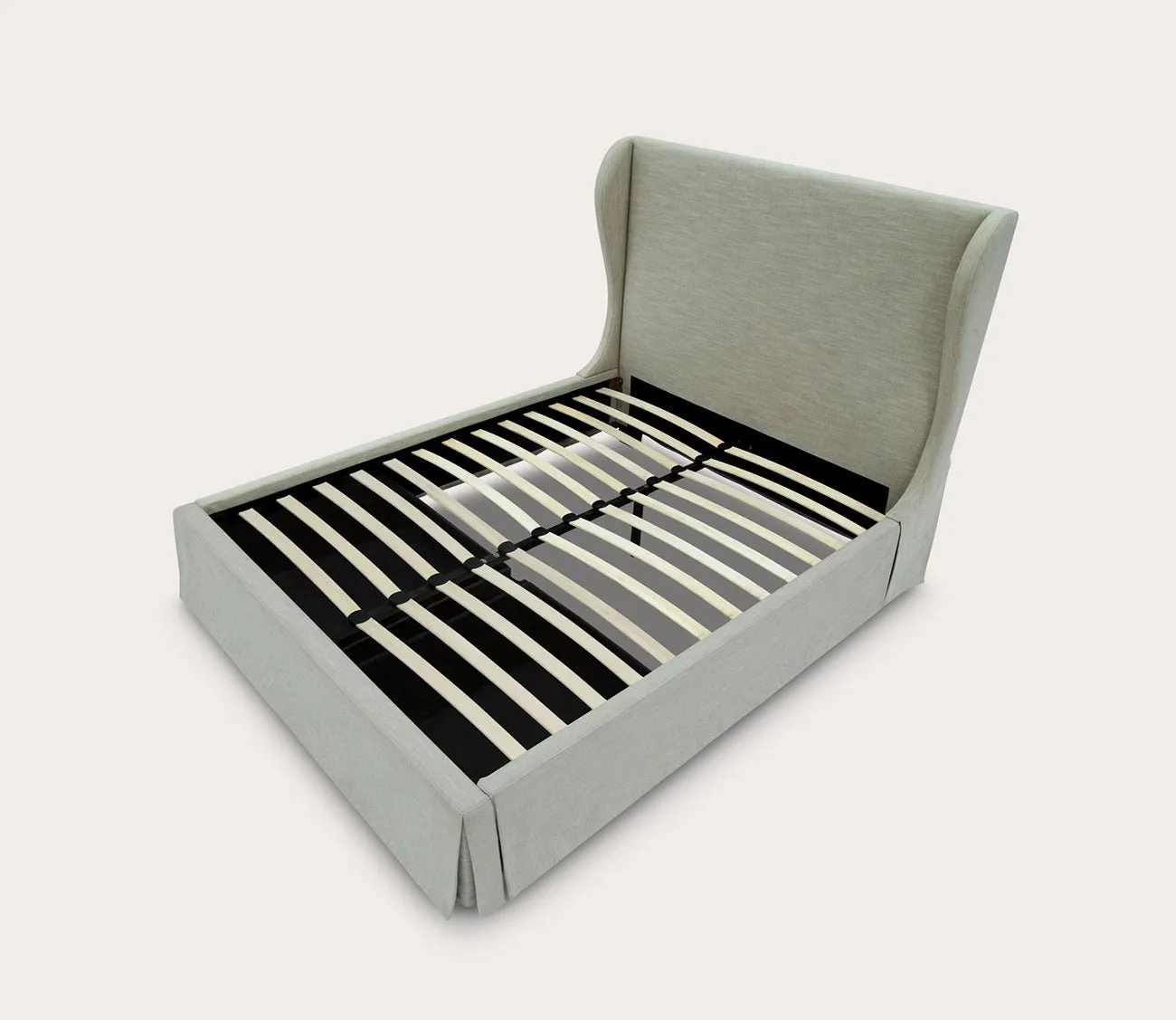 Modus Furniture Hera Upholstered Skirted Storage Panel Bed