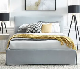 Modus Furniture Shelby Upholstered Skirted Storage Panel Bed