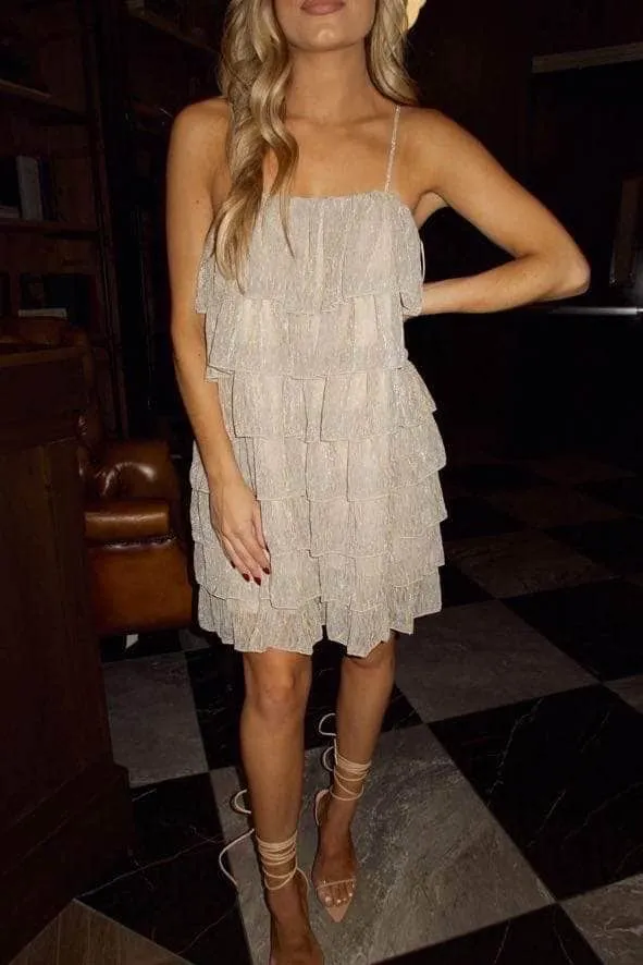 More Glitter Ruffled Dress