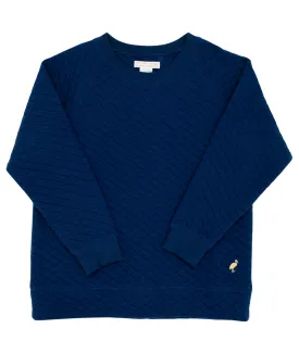 Nantucket Navy Women's Cassidy Comfy Crewneck - Quilted