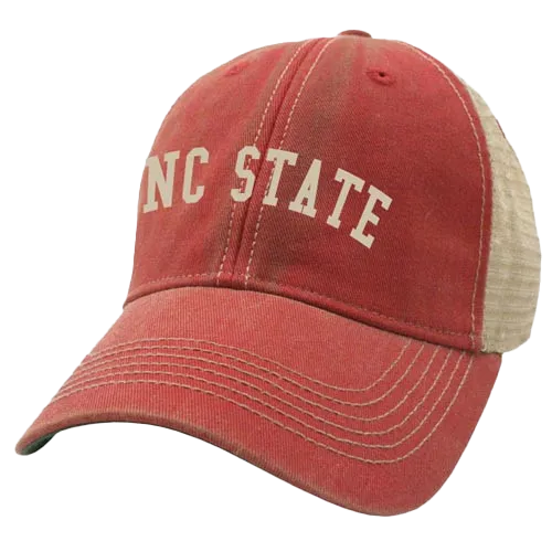 NC State Wolfpack Red Radius Vegas Gold Trucker Mesh Back Adjustable Hat