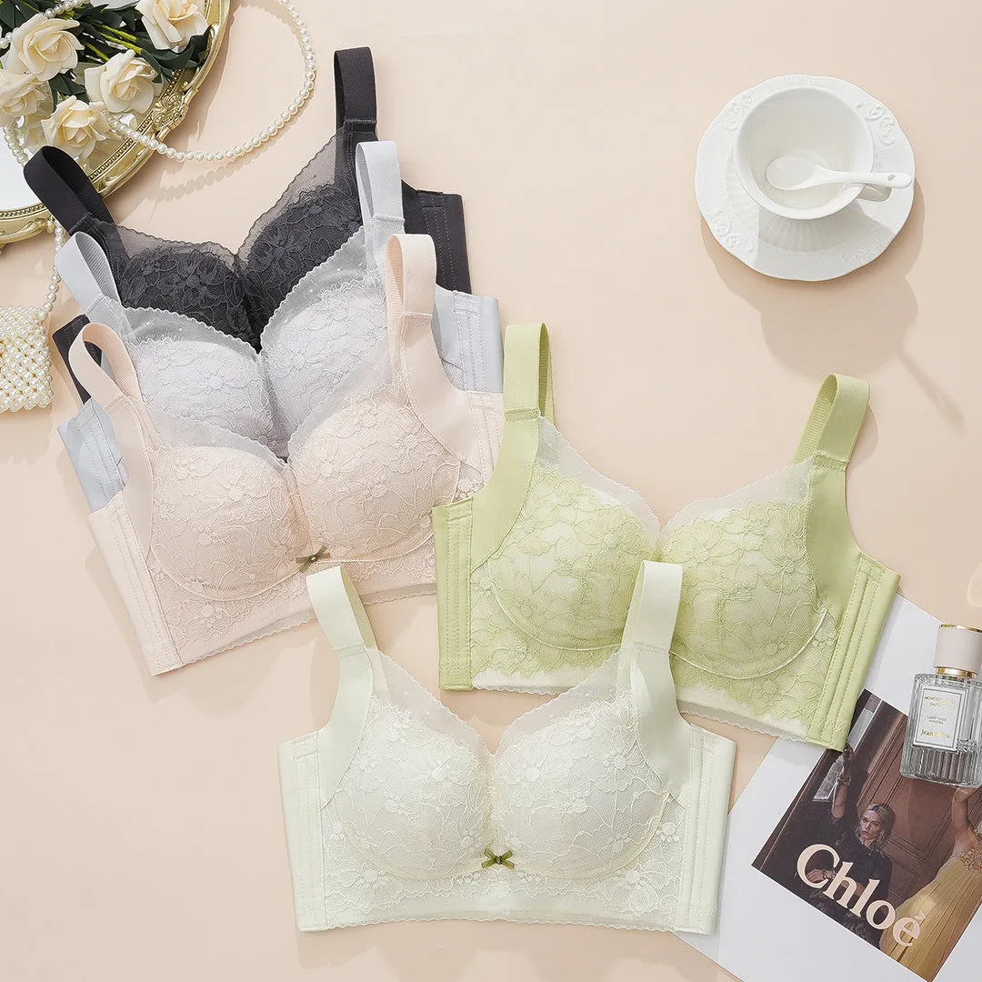 New style underwear for women without wires, adjustable sexy lace push-up thin bra, push-up, comfortable breast-retracting bra