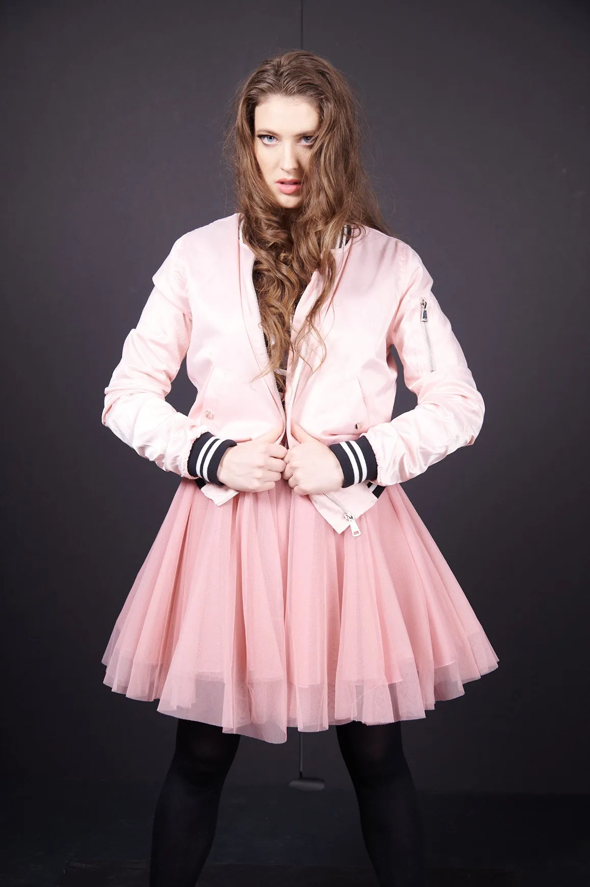 Over the Knee Vieux Rose Tulle Skirt
