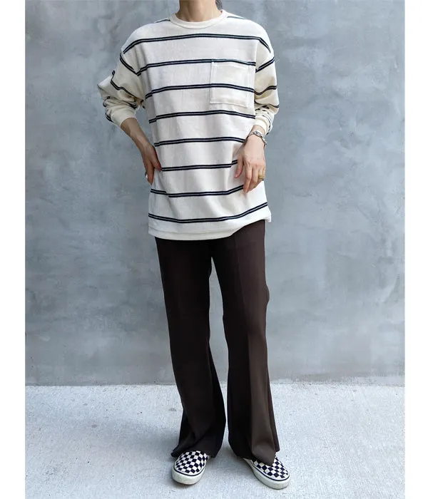 PHEENY/AMUNZEN FLARED PANTS(BROWN)