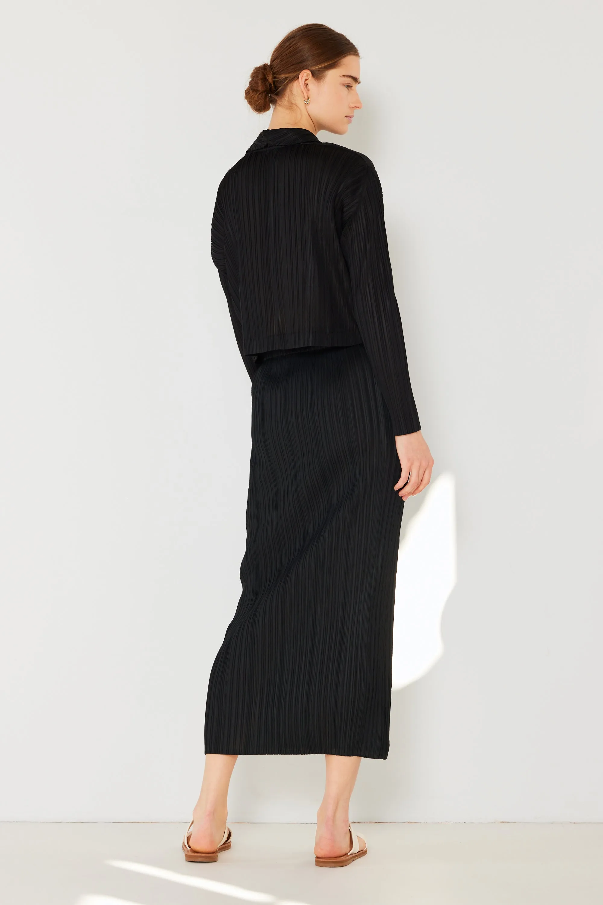Pleated midi pencil skirt - Style#SKT01H
